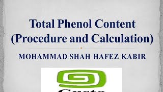 Total Phenol Content Procedure and Calculation [upl. by Drusie]