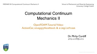 Tutorial 5 Introduction to snappyHexMesh and simpleFoam for OpenFOAM flow over a car [upl. by Brown]