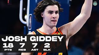 JOSH GIDDEY DROPS 18PTS vs SPURS FULL HIGHLIGHTS [upl. by Innep]