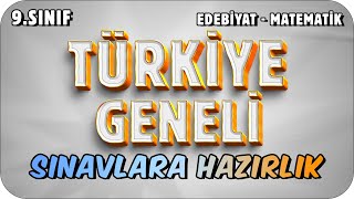 TÜRKİYE GENELİ SINAVLARA HAZIRLIK  9 SINIF MATEMATİK  EDEBİYAT [upl. by Aleafar]