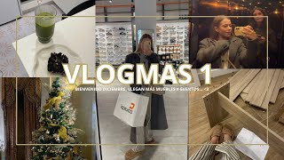 VLOGMAS 1 BIENVENIDO DICIEMBRE Llegan más muebles para el pisito🎄 Carlota Grande♡ [upl. by Anaihsat]