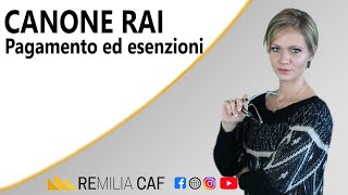 CANONE RAI  Pagamento ed esenzioni [upl. by Yennaiv]