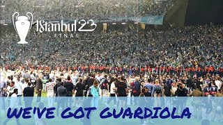 20000 Manchester City fans sing quotWeve got Guardiolaquot I Champions League Final Istanbul 2023 Inter [upl. by Rossing872]