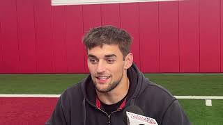 Badger linebacker Tackett Curtis talks starting role 4210 loss to Alabama [upl. by Zenas]