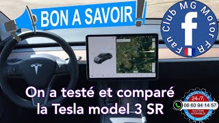 On a testé la Tesla 3 SR 2021 et comparé à la MG Marvel R et ZS EV2 version 2022 [upl. by Tyrrell]