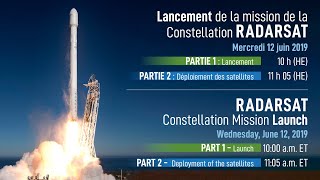 LIVE  Deployment of the RADARSAT Constellation Mission satellites [upl. by Alves]