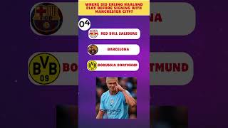 Where Did Erling Haaland Play Before Joining Manchester City footballtrivia [upl. by Fawnia]