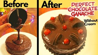 5Min Easy amp Perfect Homemade Chocolate Ganache Recipe Without Cream Chocolate Cake Recipe shorts [upl. by Nnahtebazile]