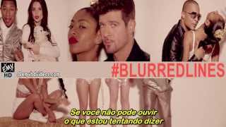 Robin Thicke  Blurred Lines ft TI Pharrell Legendado HD [upl. by Haynor]