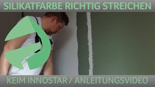 Silikatfarbe richtig streichen Keim Innostar maler farbe gesundheit [upl. by Nnylsor]