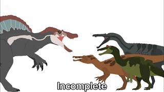 JP3 Spinosaurus vs Suchomimus Ichthyovenator and Baryonyx [upl. by Timmy]