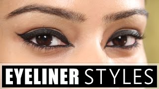 4 Different Eyeliner Tutorial  Eyeliner Styles  DIY Eyeliner Tutorial  Makeup Tutorial [upl. by Rodney]