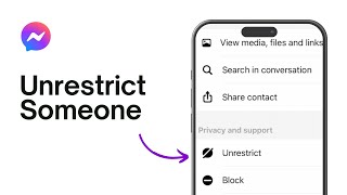 How to Unrestrict Someone on Messenger  Remove Restriction on Messenger [upl. by Viridissa]