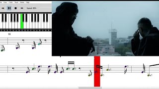 CHIAGNE  Geolier feat Lazza  piano tutorial con spartito [upl. by Yenwat]