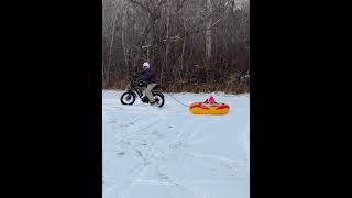 Dual motor ebike pulling sled [upl. by Amery]