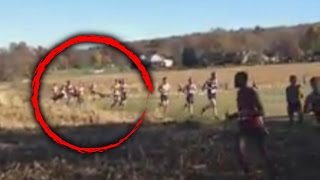 Watch Shocking Moment College Runner Gets Hit By Deer During Race [upl. by Donnell239]