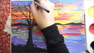 An Easy Approach to Impressionist Painting With Poster Colour [upl. by Sontich]