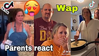 Best Of Parents react to Wap on Tik tok 😂 Cardi b ft Meganthee 🔥 part 5 [upl. by Prowel]