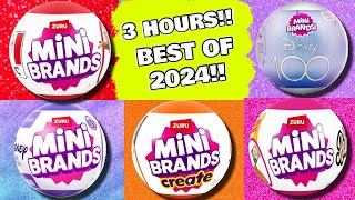 UNBOXING MINI BRANDS 2024 COMPILATION OVER 3 HOURS BEST OF 2024 [upl. by Ardnajela]