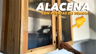 MUEBLE ALACENA DE MADERA CON PUERTAS DE VIDRIO PROYECTO MUEBLE [upl. by Meryl823]