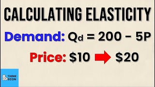 Calculating Elasticity of Demand GIVEN A CHANGE IN PRICE  Think Econ [upl. by Essy]