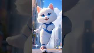 Cat dance catdance catsshorts catvideos cotton dance funny shorts shortvideo trending cat [upl. by Fougere]