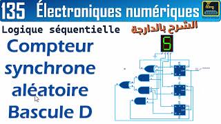 135 Compteur synchrone aléatoire Bascule D 4 2 5 1 3 0 [upl. by Enirhtac47]