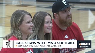 Maddie Call signs with MidAmerica Nazarene softball [upl. by Enhpad]