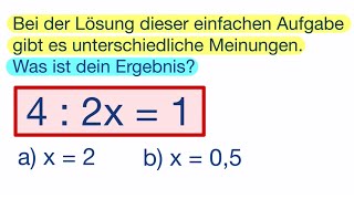 Welche Lösung erhältst du Beide scheinen möglich zu sein [upl. by Okiron]