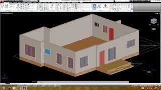 AutoCAD DOUBLE STORIED 3D HOUSE  CREATING BASIC ELEMENTS FOR THE GF [upl. by Hylan]