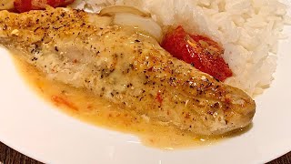 Oven Baked Rockfish  Морской Окунь в духовке fish dinner рыба [upl. by Eatnahs]