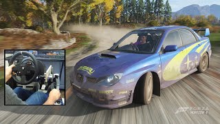 2005 SUBARU IMPREZA WRX STI  UK Trail Rally  Forza Horizon 4  Thrustmaster gameplay [upl. by Anerbas457]