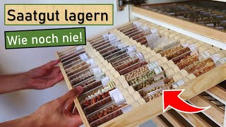 Saatgut richtig aufbewahren 🌾 Optimale Lösung Saatgutregal aus Holz 🤩 Anleitung zum nachbauen 💪👩‍🌾 [upl. by Chrysa]