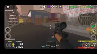 Roblox Zombie Uprising Maxed Groza1 [upl. by Kentiggerma]