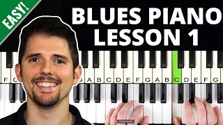 Learn Blues Piano in 10 Simple Steps  Beginner Lesson 1 [upl. by Nykal]