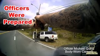 Perp Turns Traffic Stop Into Dangerous Shootout [upl. by Sherrod]