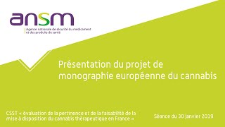 Présentation du projet de monographie européenne du cannabis [upl. by Sinnelg527]