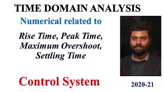 40 Numerical related to Transient Response  Peak time Rise time Max Overshoot  Control System [upl. by Frissell782]