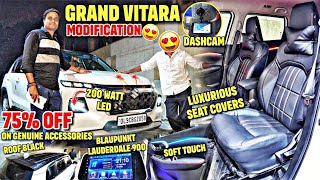 Grand Vitara Sigma Modified😍 75 OFF on Grand Vitara Genuine Accessories✅ Best Grand Vitara Modified [upl. by Ronn987]