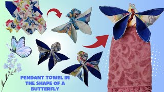 Creative ideahow to sew a towel Pendant in the shape of a butterfly with waste fabricsDiybig sell [upl. by Alphonsine]