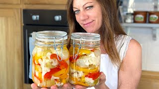 Giardiniera Fatta in Casa Ricetta Facile Per i Tuoi Piatti Estivi  La Prepari in 12 minuti [upl. by Kyriako]