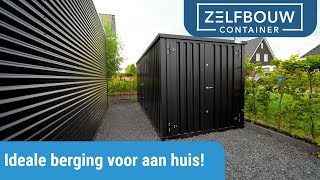 Zwarte opslagcontainer ideaal voor aan huis  Zelfbouwcontainer [upl. by Laekcim]