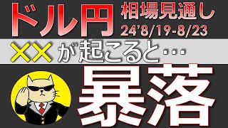 【ドル円最新予想】知らないと超危険！ドル円暴落を事前に知る方法とは？簡単解説！来週の為替相場予想と投資戦略！ジャクソンホール・閉会中審査・岸田・不出馬・PMI・暴落に注目24819週【FX】※ [upl. by Hareehahs]