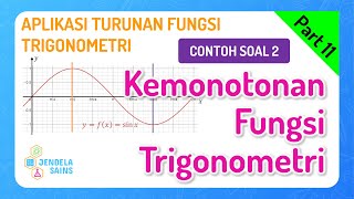 Turunan Fungsi Trigonometri Matematika Kelas 12 • Part 11 Contoh Soal Interval Fungsi Naik amp Turun [upl. by Tal736]