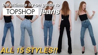 The ultimate tryon guide to Topshop jeans  EVERY STYLE  2018 [upl. by Eanod]