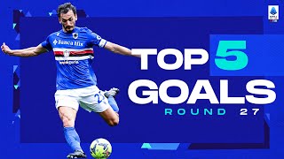 Gabbiadini with a top finish  Top 5 Goals by cryptocom  Round 27  Serie A 202223 [upl. by Hsaniva]