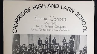 CAMBRIDGE HIGH amp LATIN SCHOOL 1973 SPRING CONCERT [upl. by Ahsinahs]