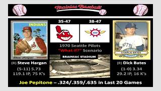 Game 86  1970 Seattle Pilots quotWhat Ifquot Scenario v Cleveland Indians  Brainiac Stadium [upl. by Naldo]