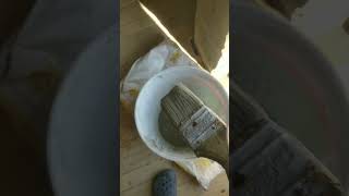 Plastering for Pine Door Frame diy construction woodworking shorts shortvideo [upl. by Noryd]