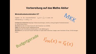 F5 Minimalkostenkombination Berechnung der MKK und der Budgetgerade [upl. by Bilski]